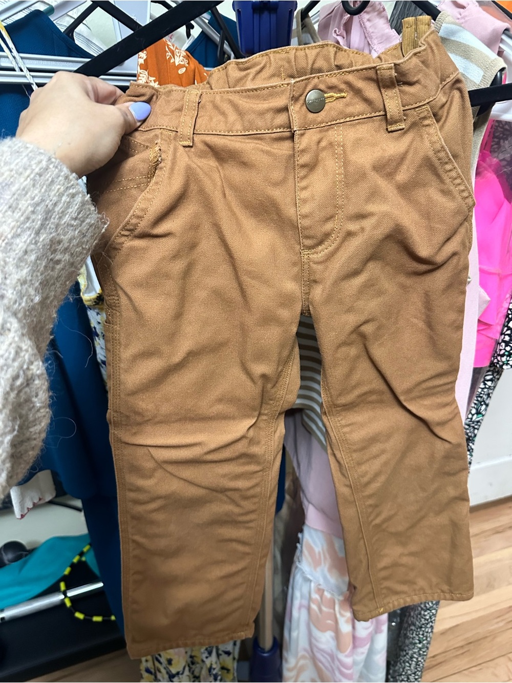 Kids Carthartt Brown Stretch Twill Pants